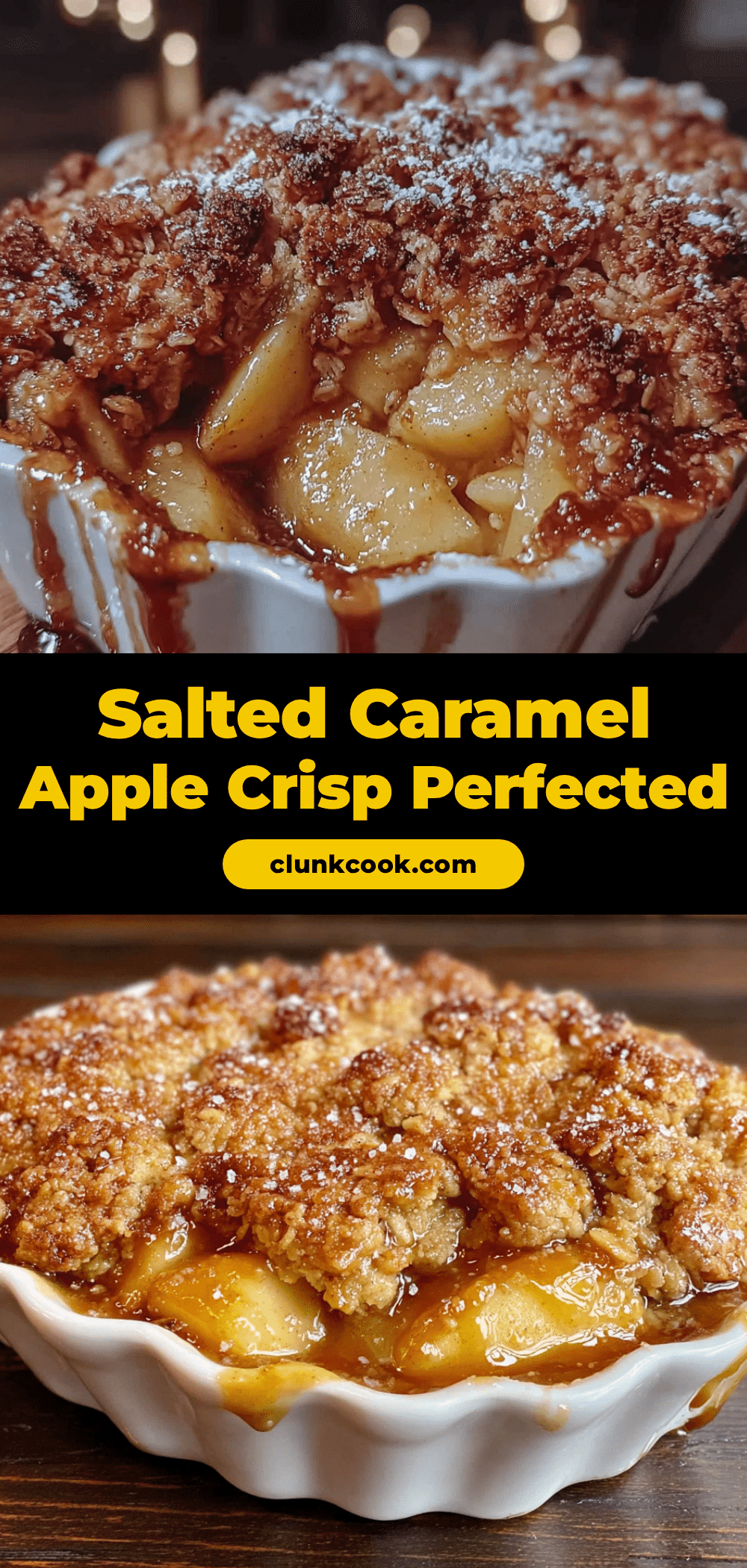 Salted Caramel Apple Crisp recipe