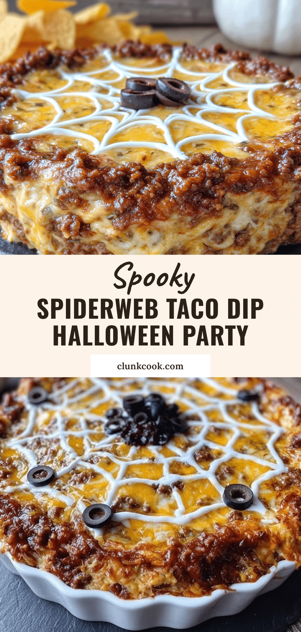 Spooky Spiderweb Taco Dip recipe
