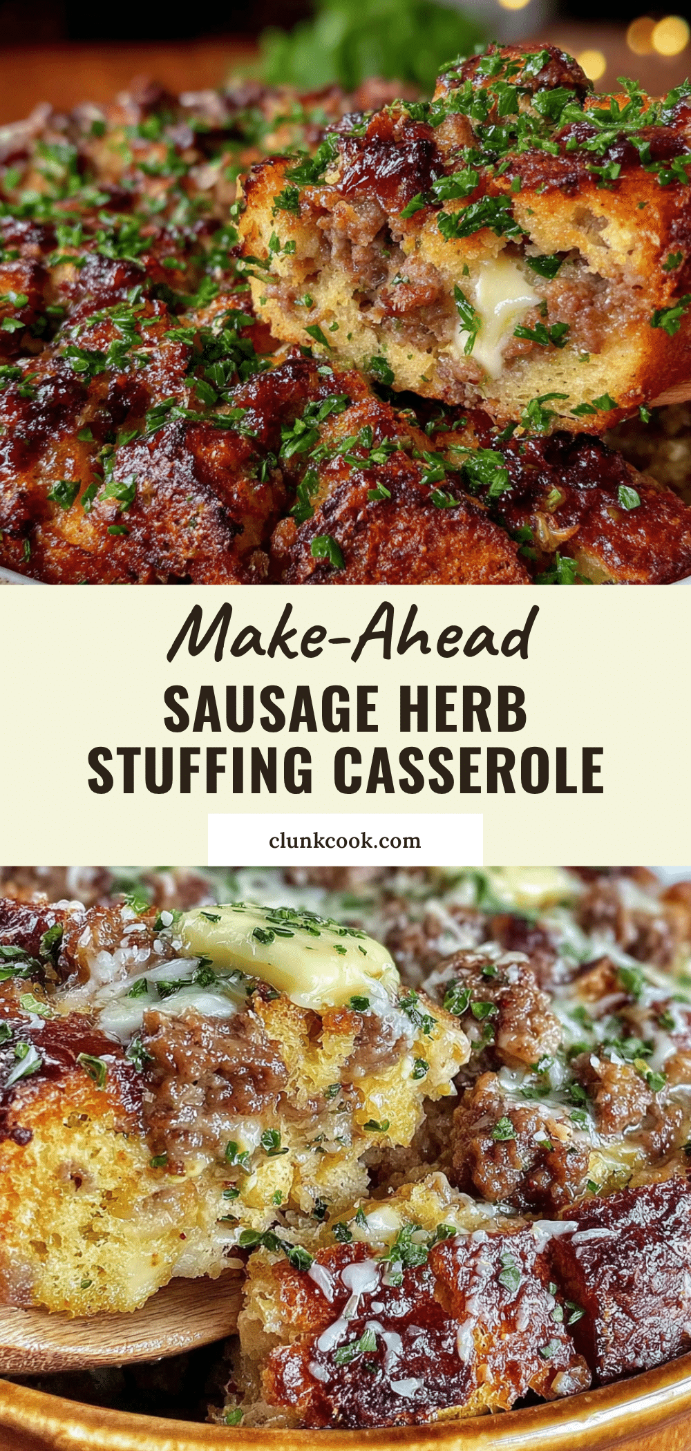 best make-ahead sausage and herb stuffing casserole recipe
