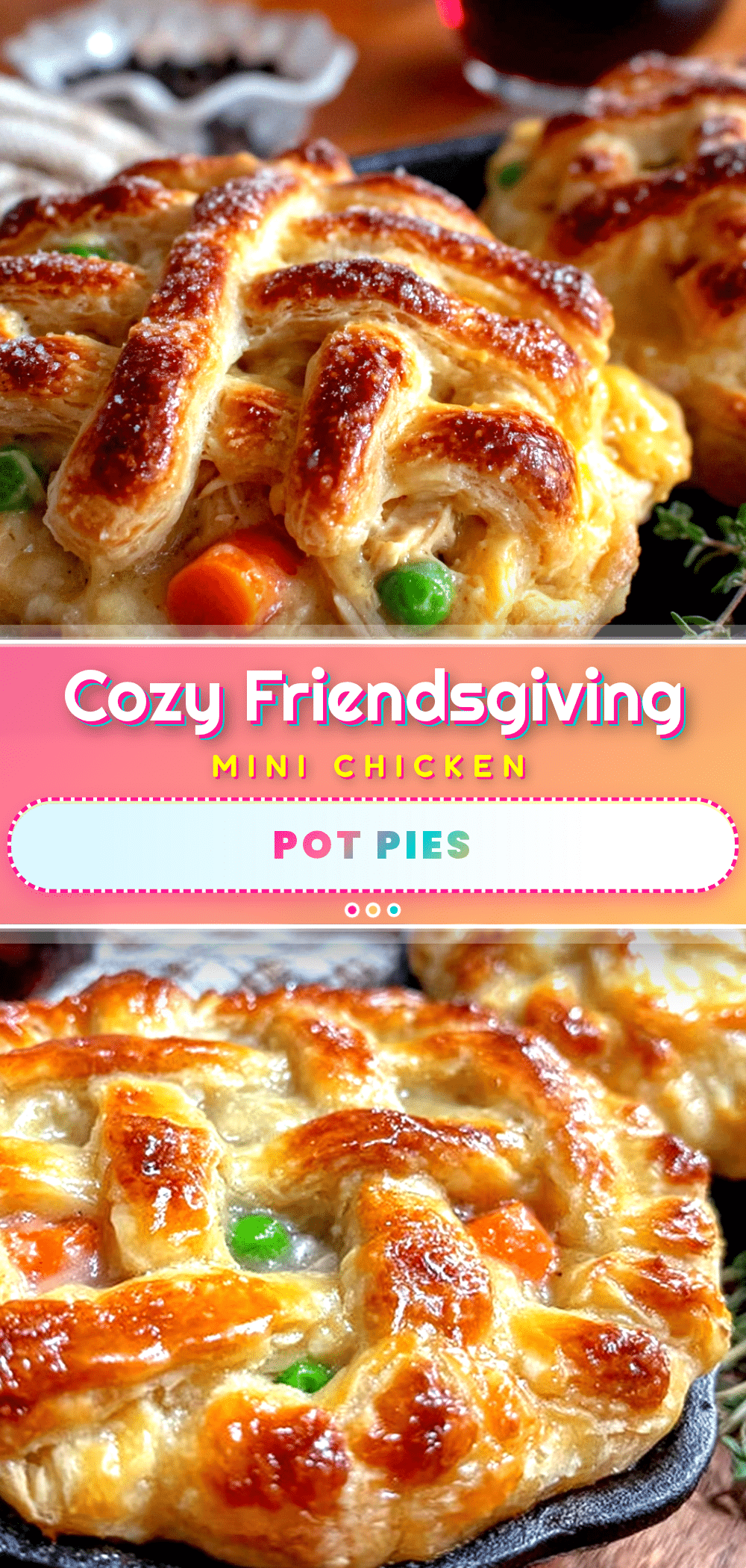Best Mini Chicken Pot Pies for Cozy Friendsgiving recipe