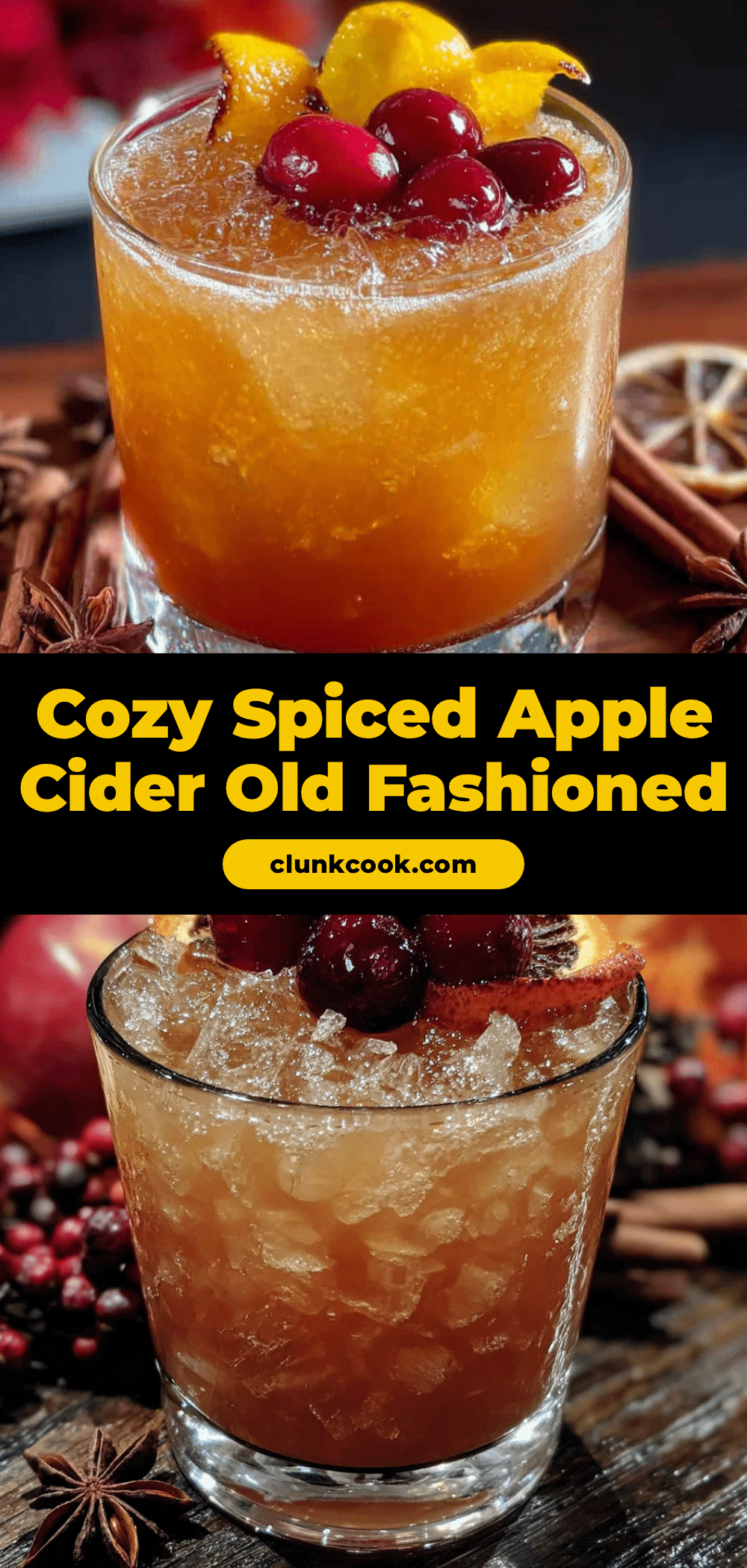 Cozy Apple Cider Old Fashioned recipe