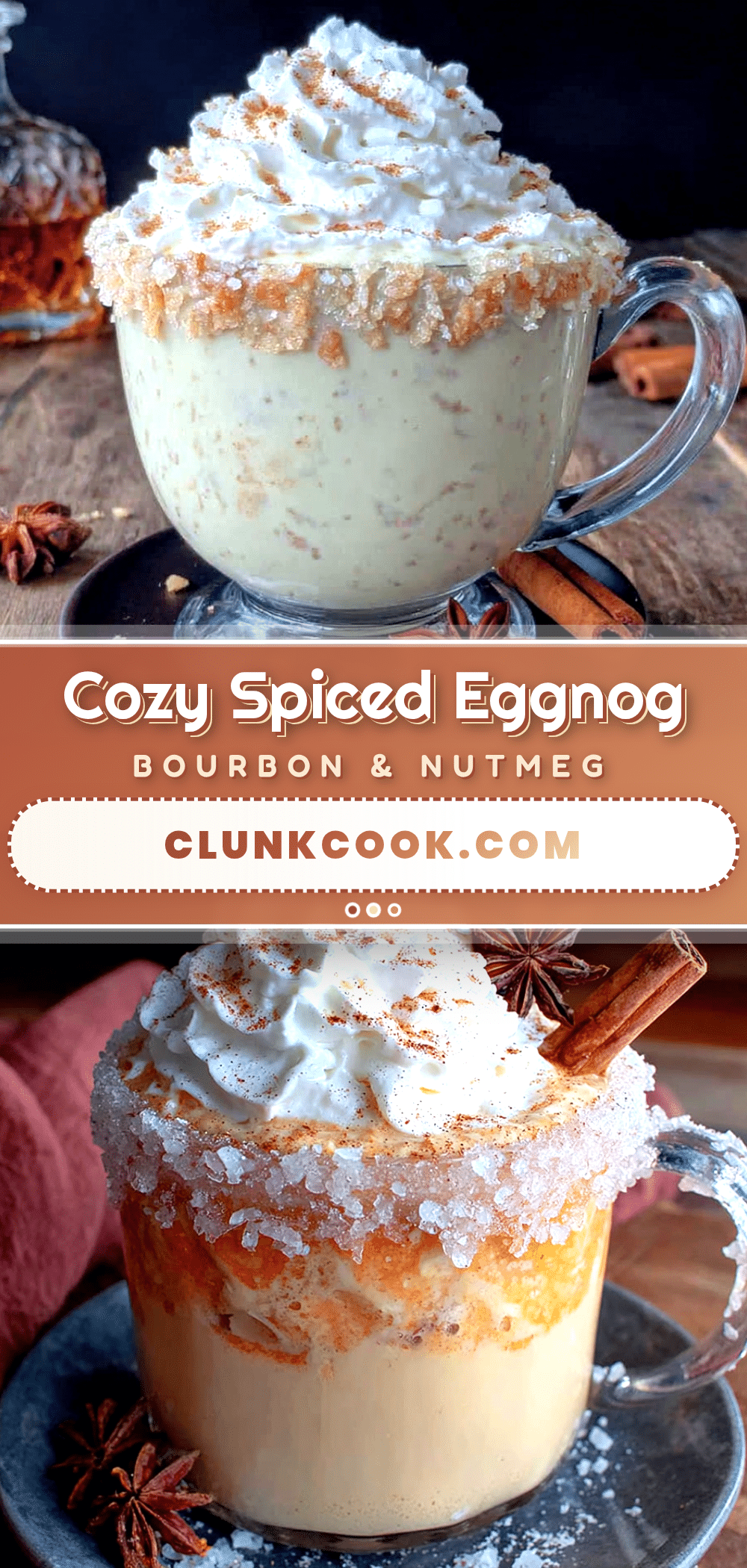 cozy spiced eggnog with bourbon and nutmeg recipe