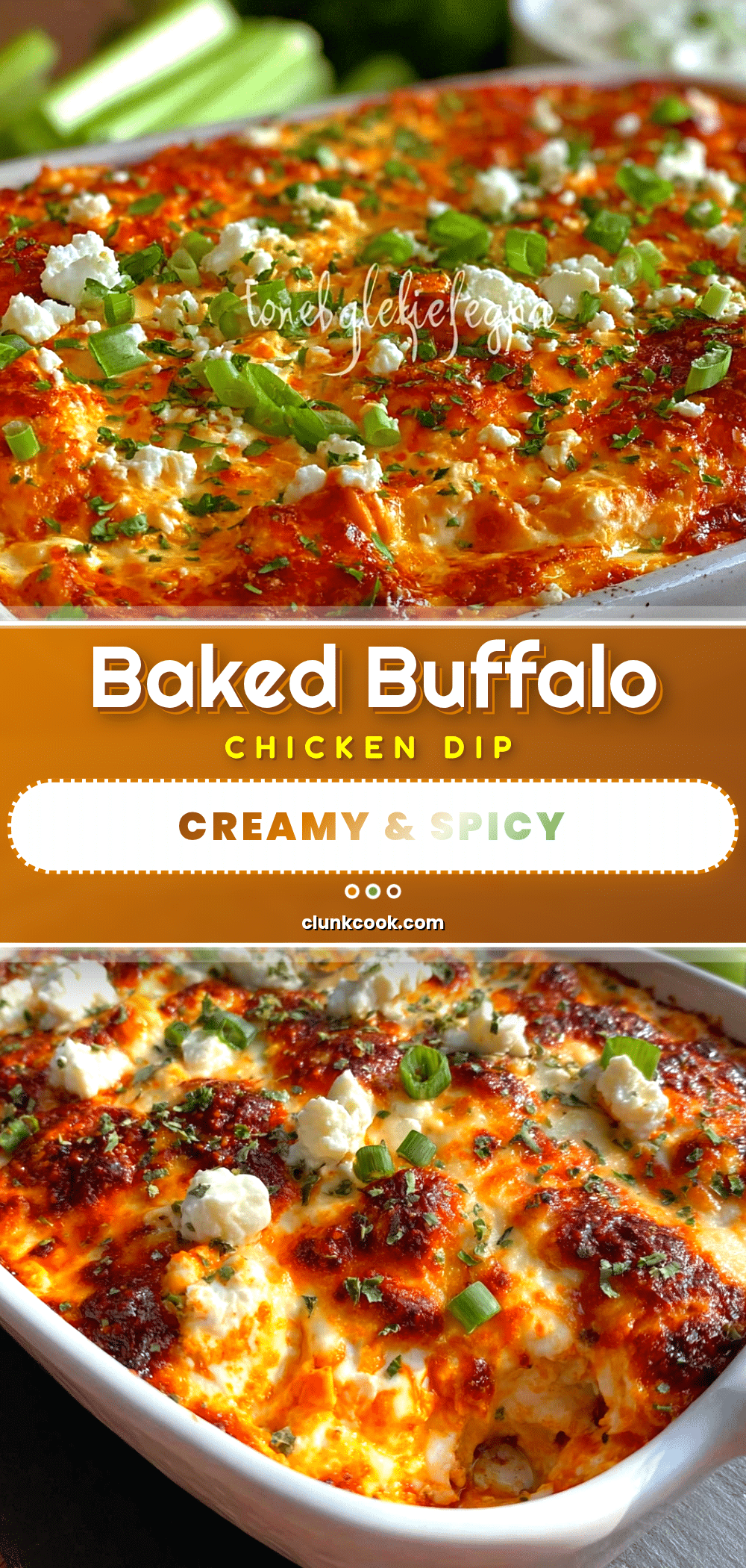 creamy baked buffalo chicken dip recipe