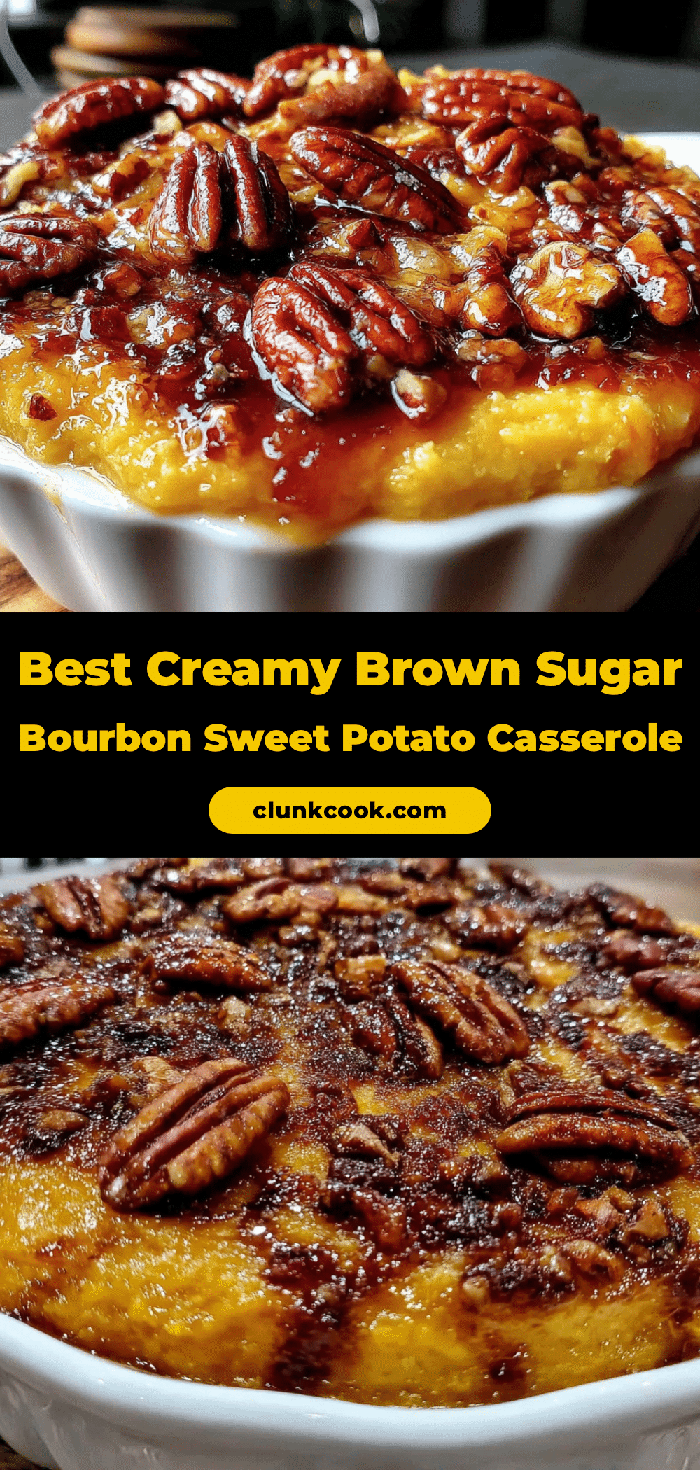 creamy brown sugar bourbon sweet potato casserole recipe
