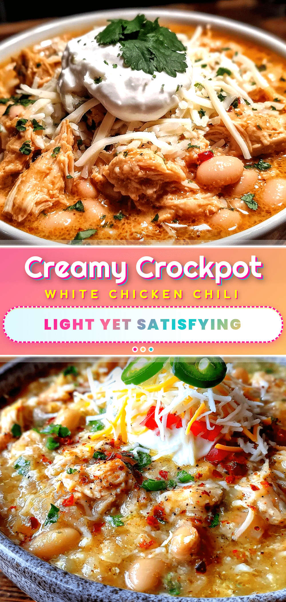 creamy crockpot white chicken chili recipe