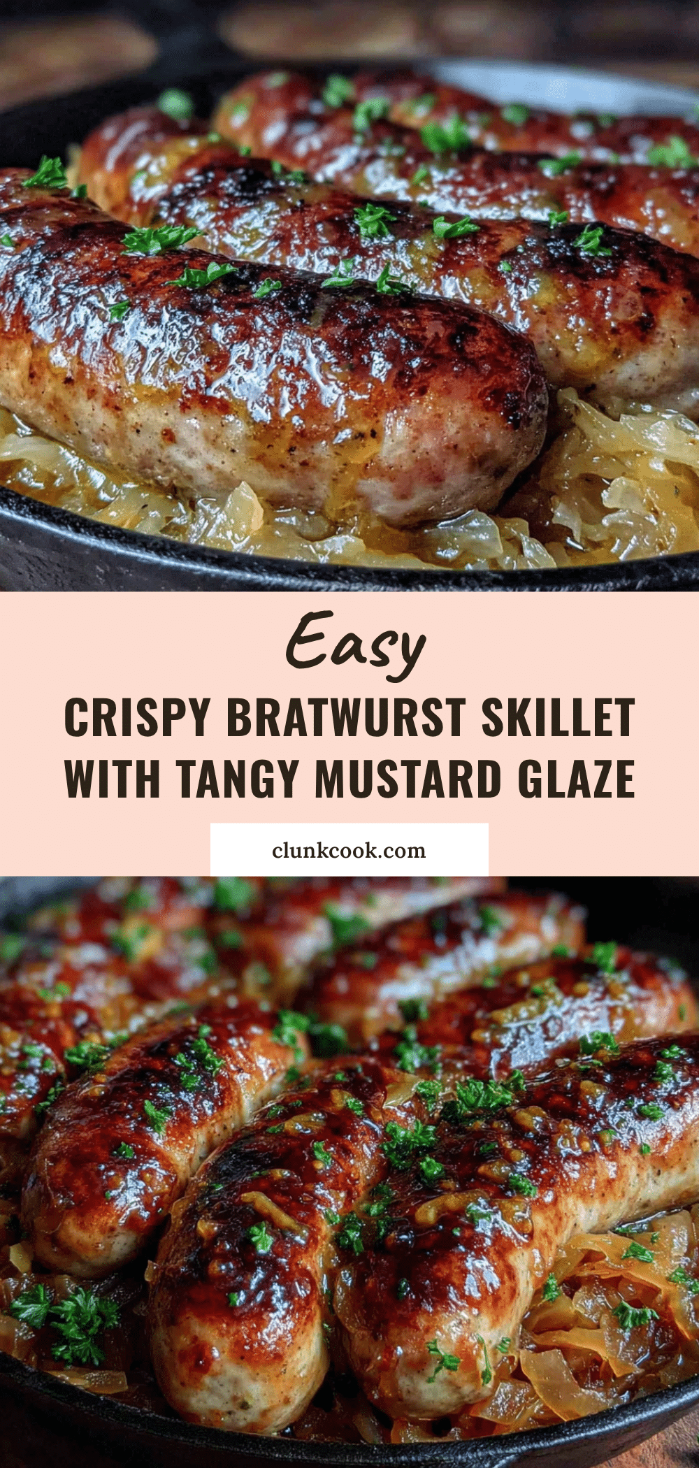 Crispy Bratwurst and Sauerkraut Skillet recipe