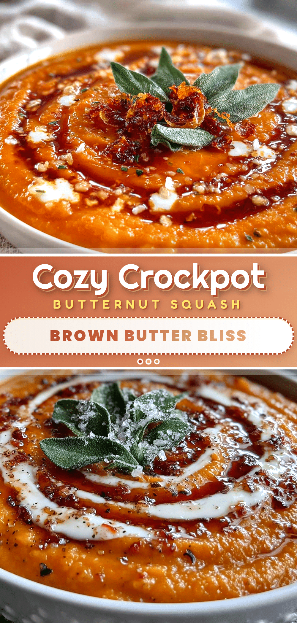 crockpot butternut squash soup with brown butter recipe