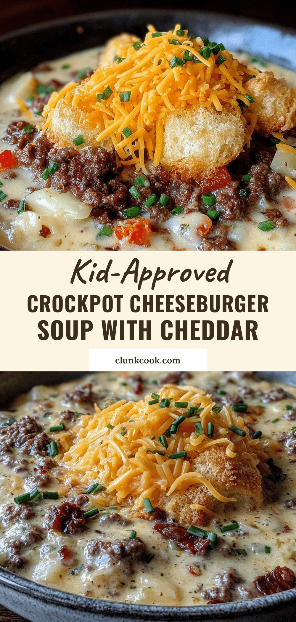 crockpot cheeseburger soup recipe