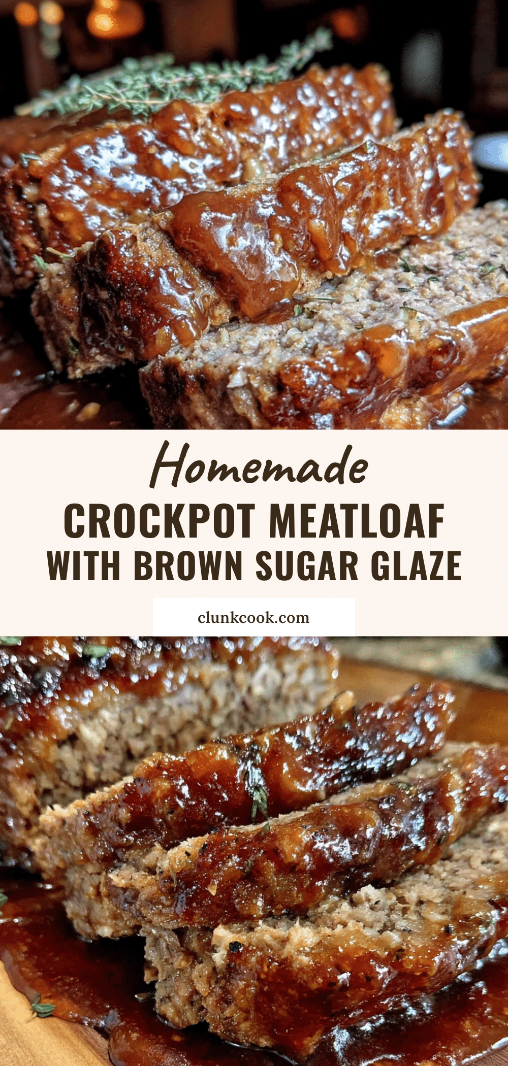 crockpot meatloaf with brown sugar glaze recipe