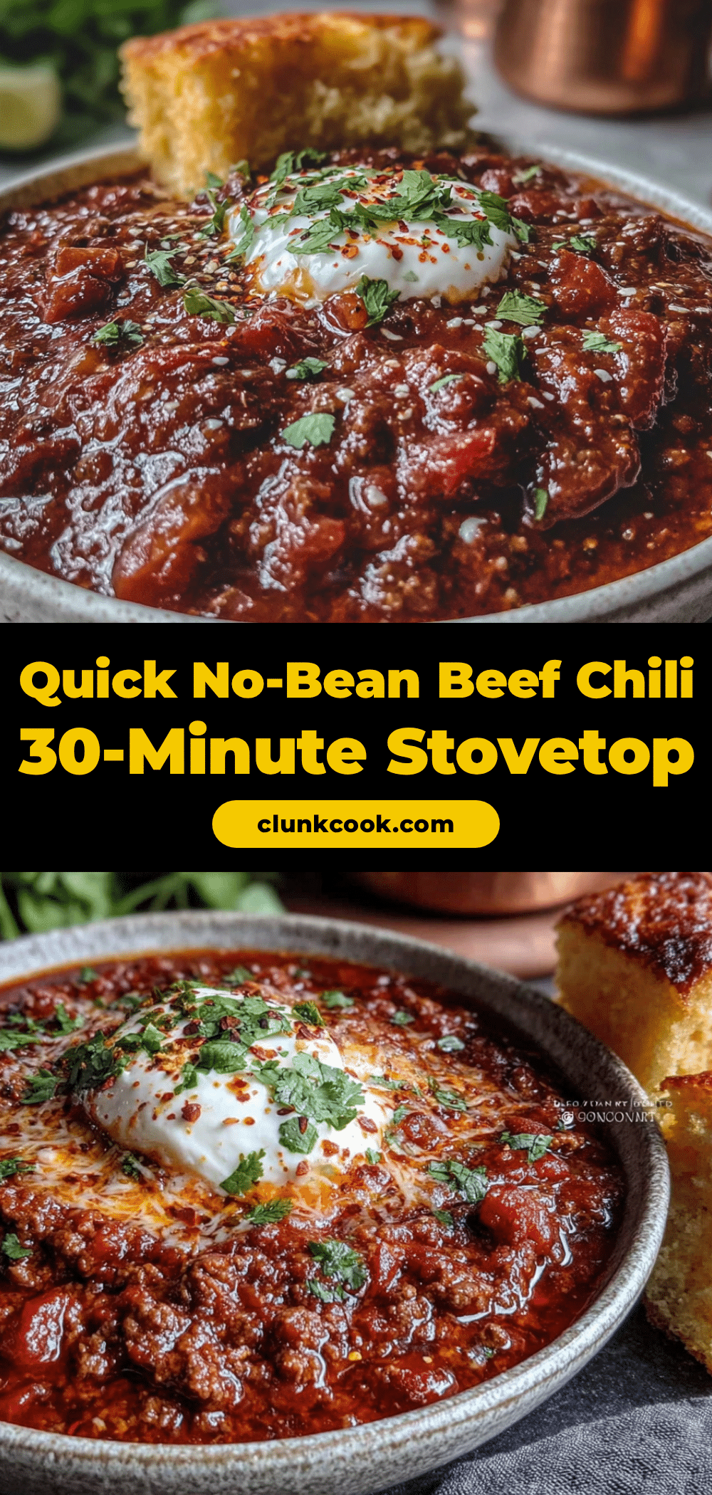easy 30-minute no-bean beef chili recipe