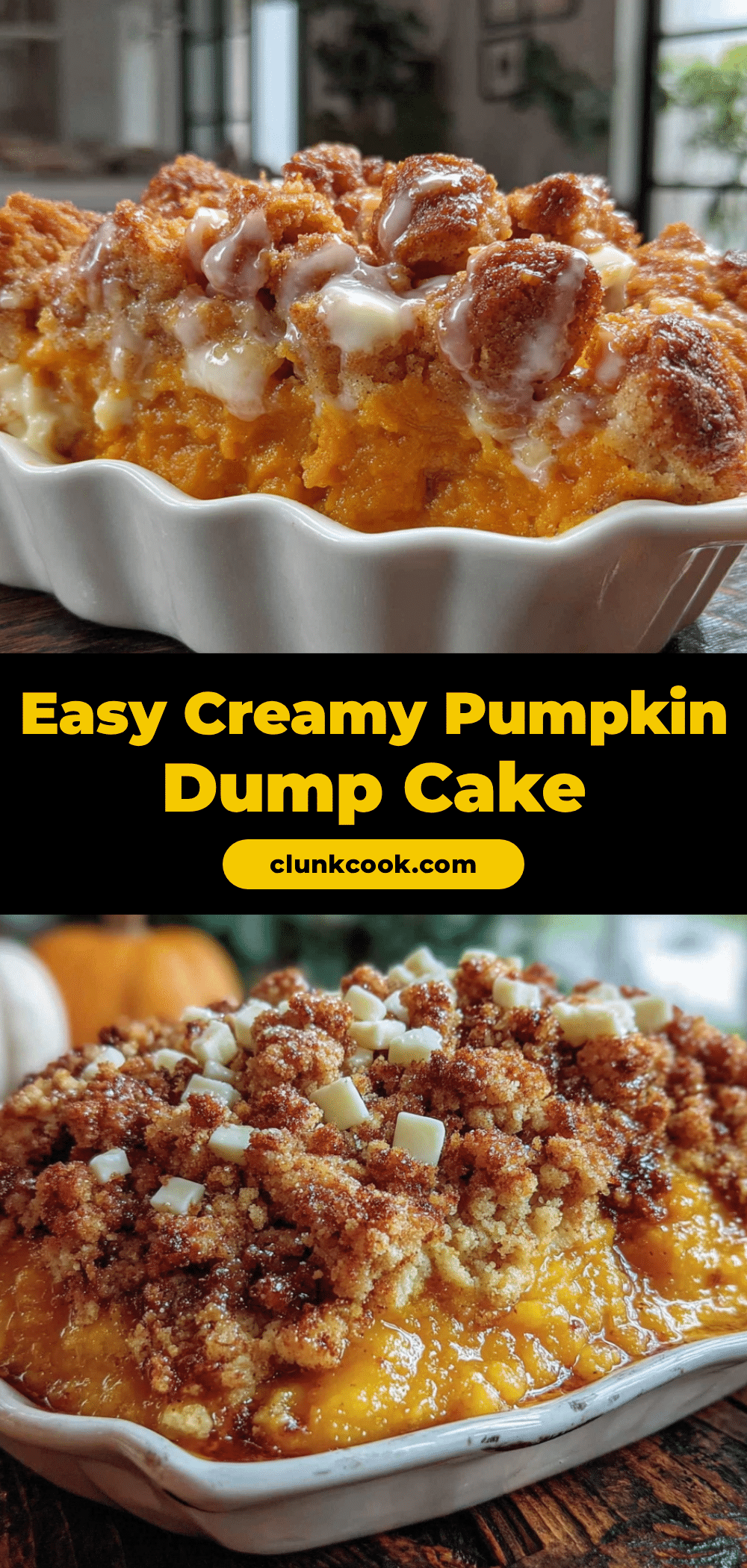Easy Creamy Pumpkin Dump Cake recipe