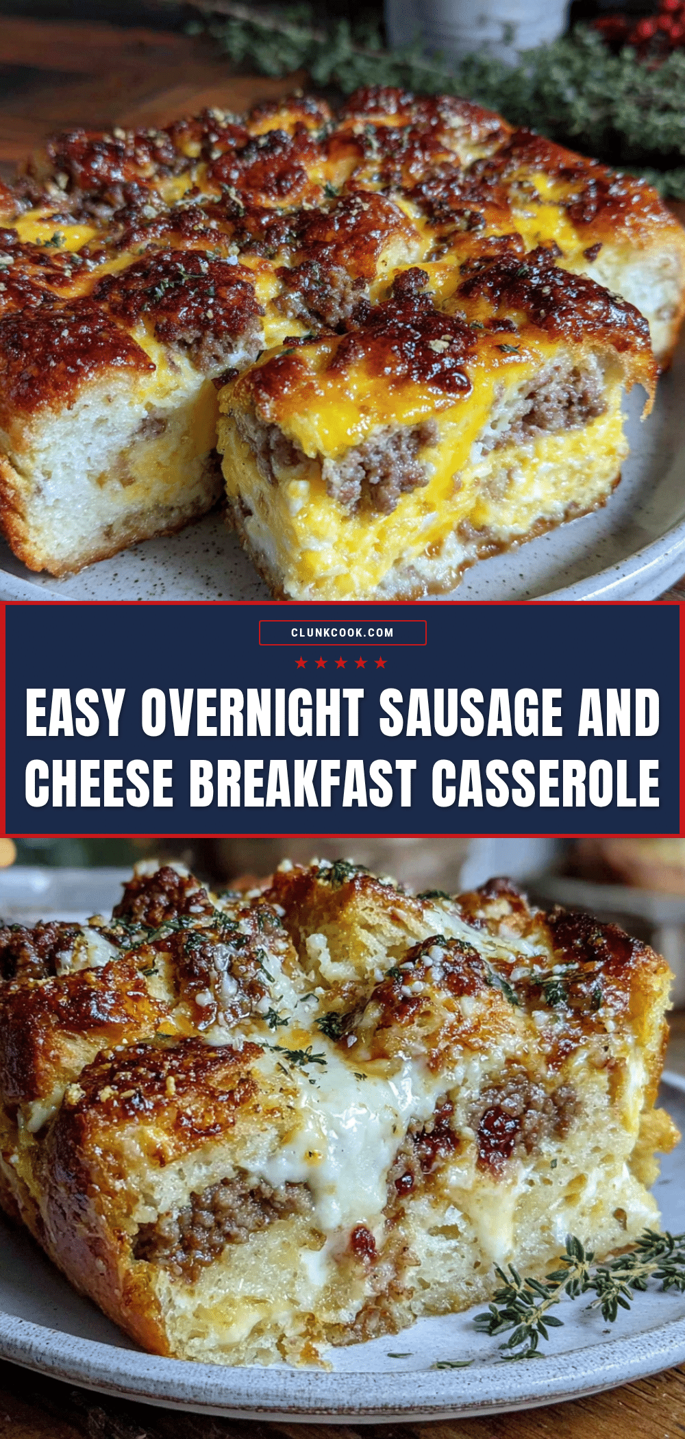 easy overnight sausage and cheese breakfast casserole recipe
