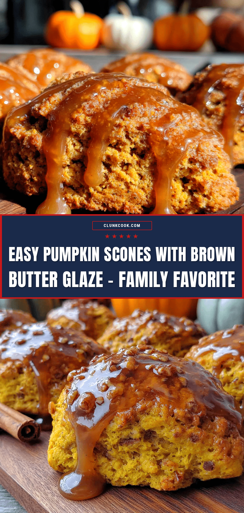 easy pumpkin scones with brown butter glaze recipe