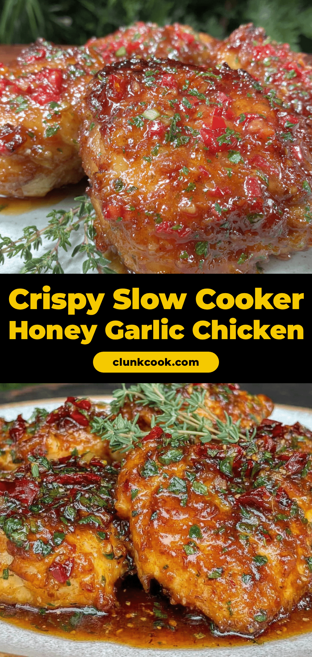 Easy Slow Cooker Honey Garlic Chicken Breast recipe