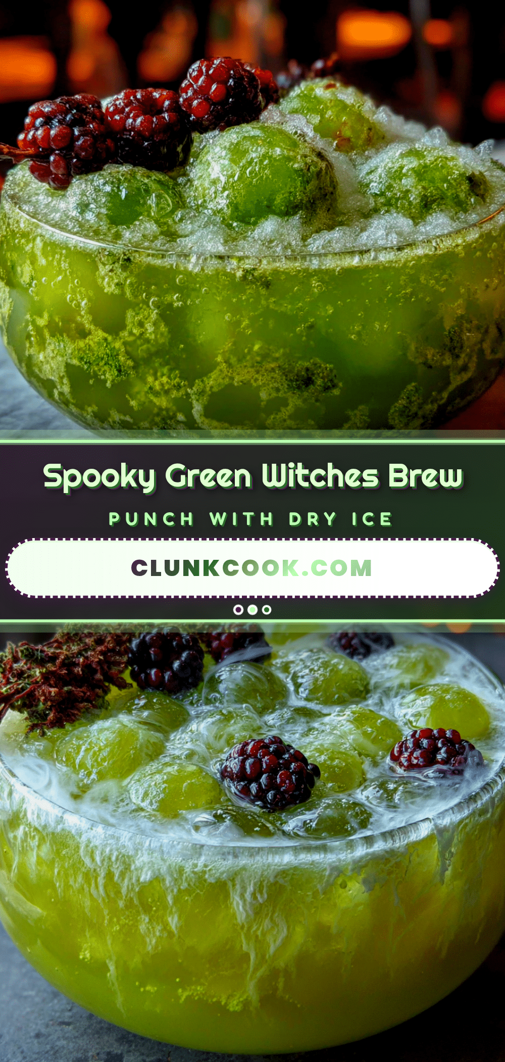 easy spooky green witches brew punch with dry ice effect recipe