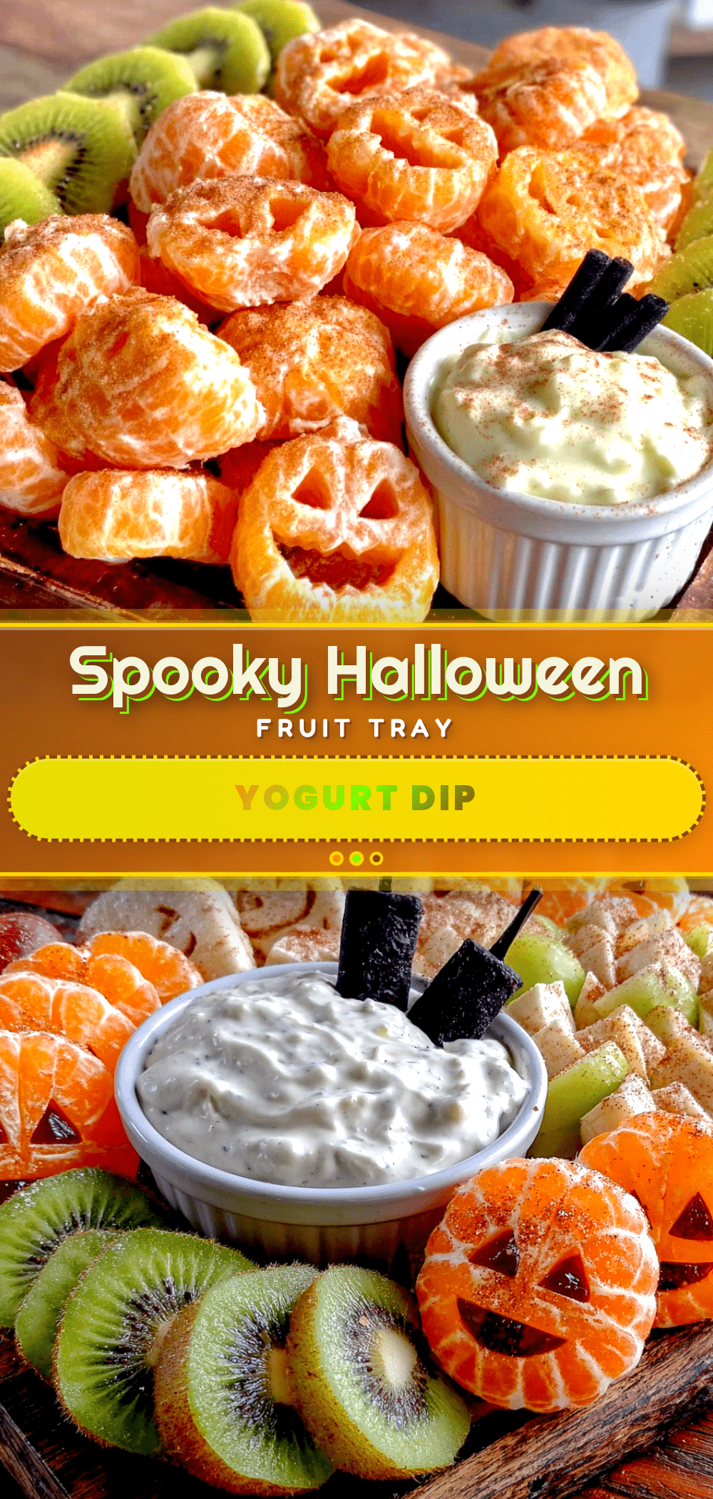 Easy Spooky Halloween Fruit Tray recipe