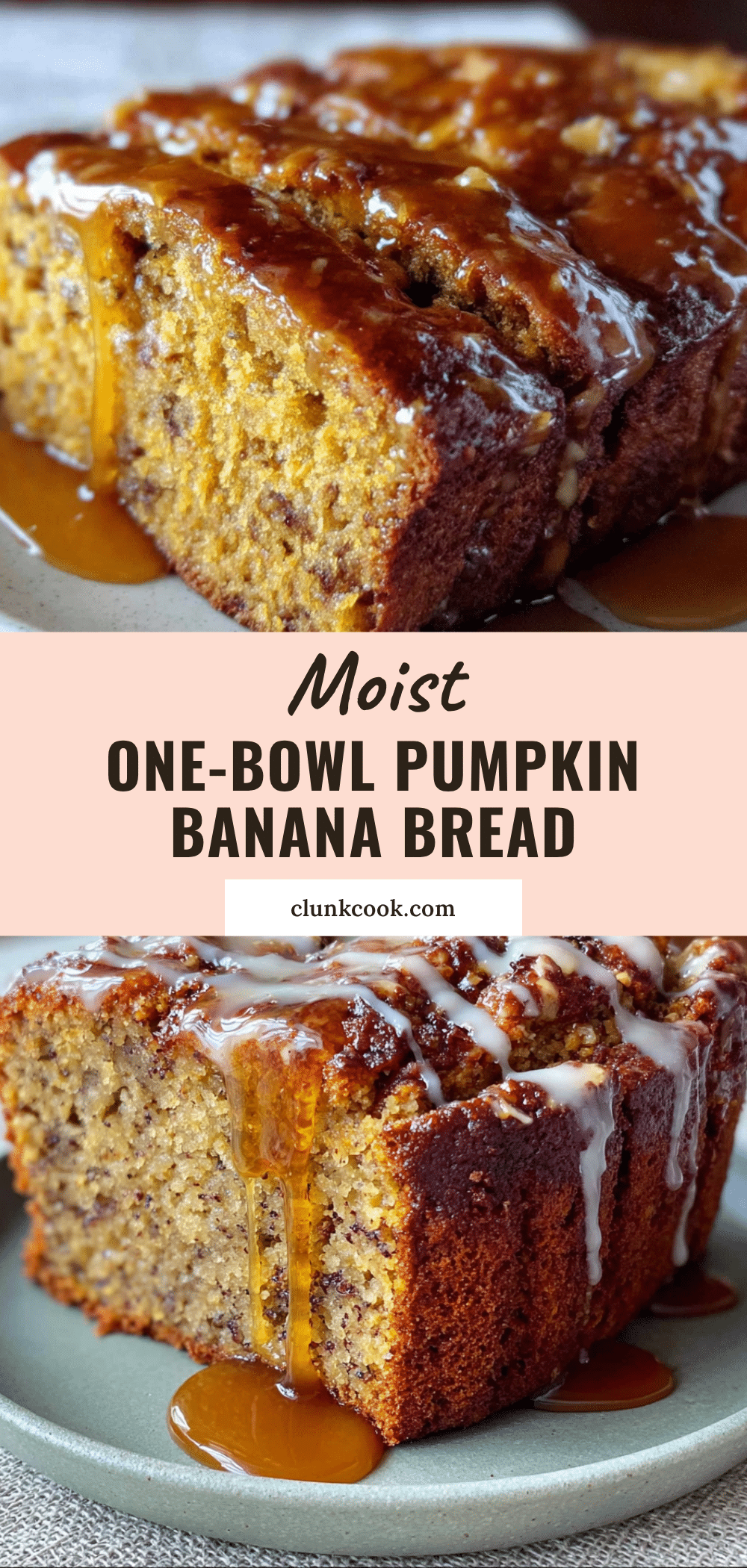 Moist One-Bowl Pumpkin Banana Bread recipe