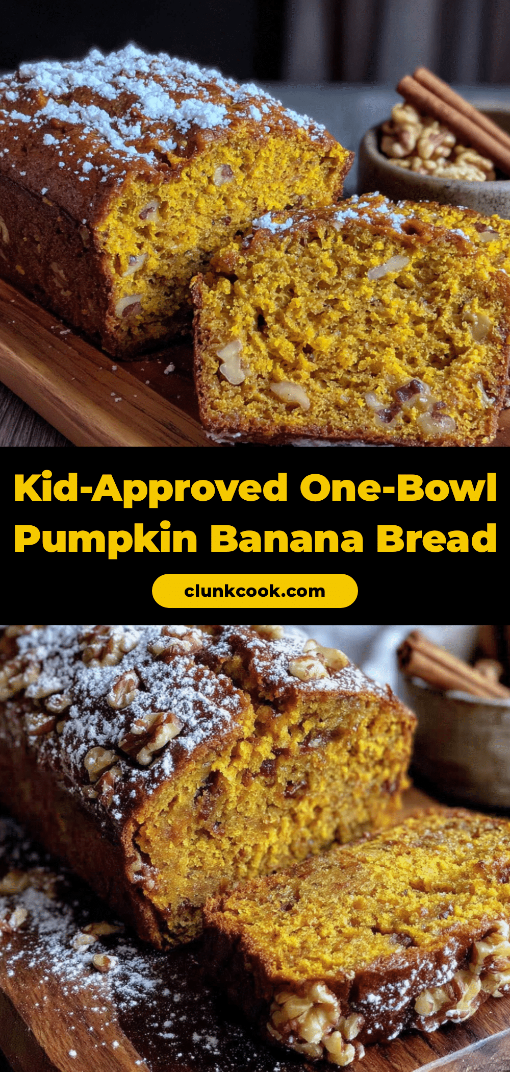 one-bowl pumpkin banana bread recipe