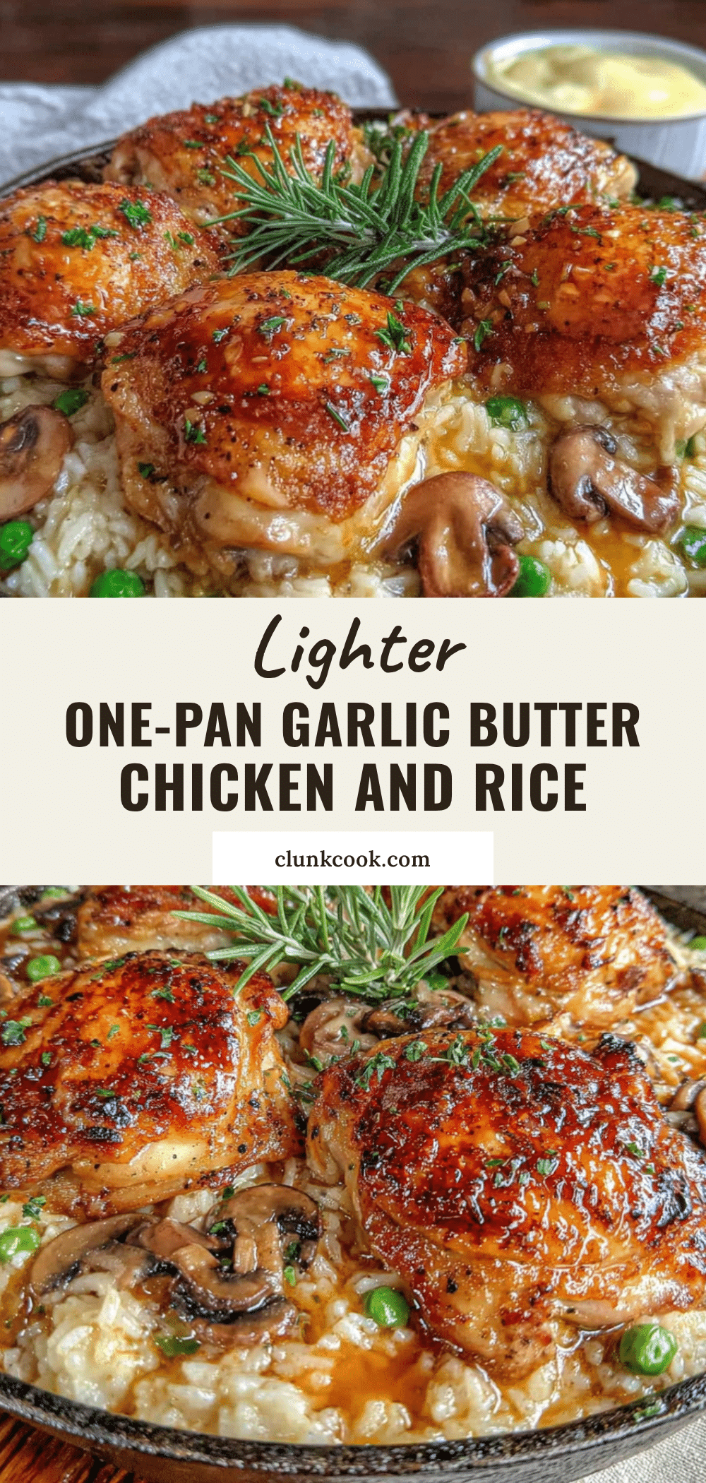 one-pan garlic butter chicken and rice recipe