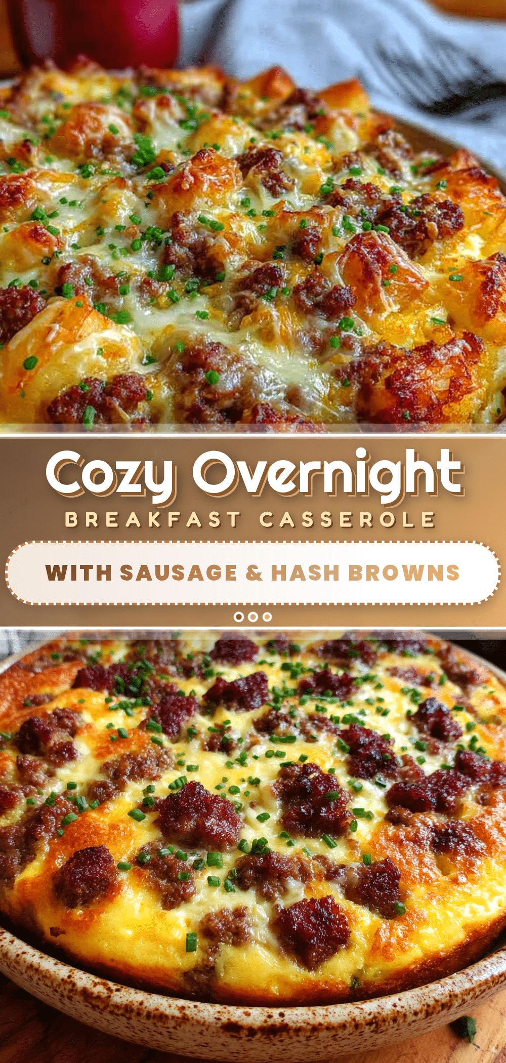 overnight breakfast casserole with sausage and hash browns recipe