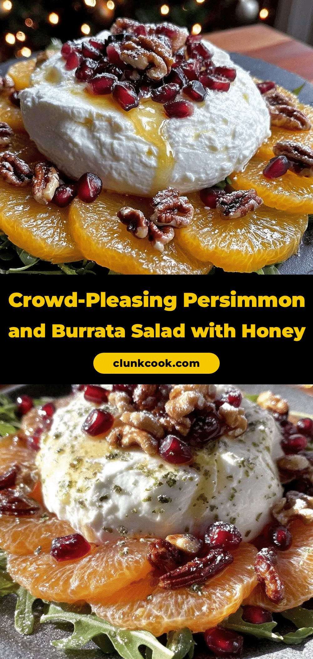 persimmon and burrata salad with honey recipe