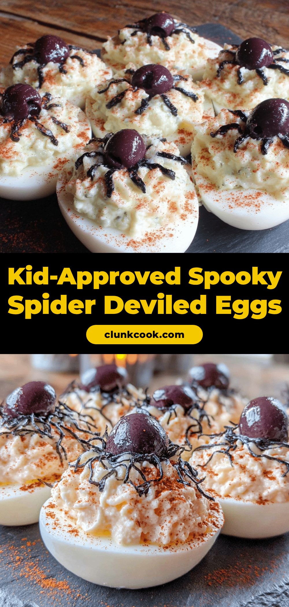 spider deviled eggs recipe