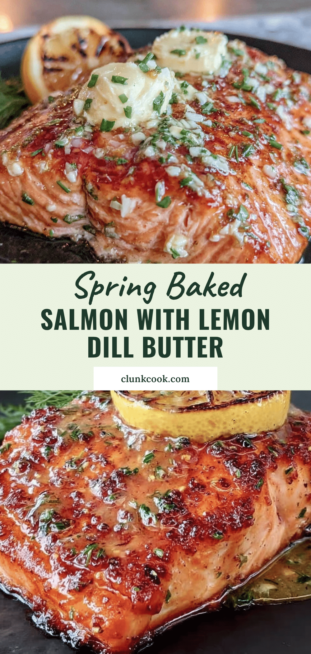 spring baked salmon with lemon dill butter recipe